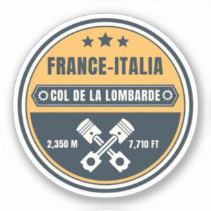 Adesivo Passo comum de la Lombarde francês Alpes motobike