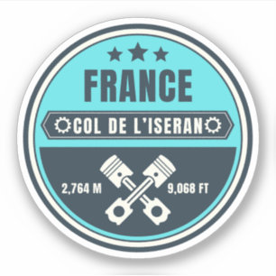 Adesivo Passo comum francês Col de l’Iseran Alpes motobike
