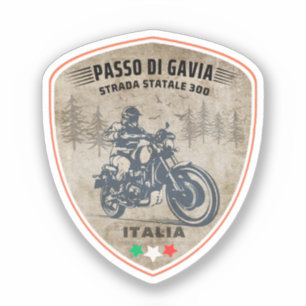 Adesivo passo de gavia - gavia passa montanhas italianas A