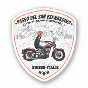 Adesivo Passo de San Bernardino de moto apls suíços