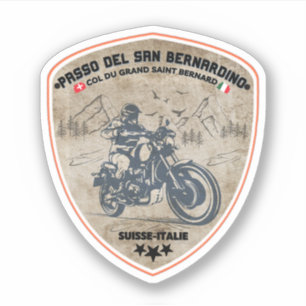 Adesivo Passo de San Bernardino de moto apls suíços