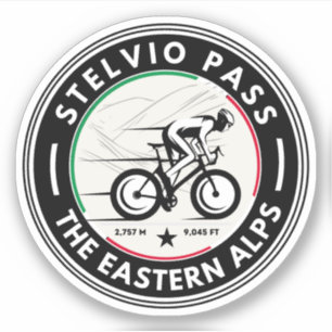 Adesivo passo dello stelvio - stelvio pass ciclismo italia