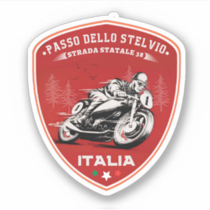 Adesivo passo dello stelvio - stelvio pass italian Mountai