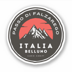 Adesivo Passo di Falzarego - dolomite de passagem de monta
