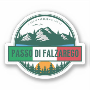 Adesivo Passo di Falzarego - dolomite de passagem de monta