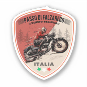 Adesivo Passo di Falzarego-passagem de montanha italiana