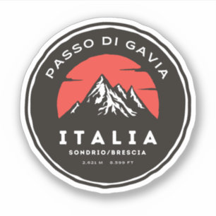 Adesivo passo di gavia - gavia pass Montanha italiana Alpe