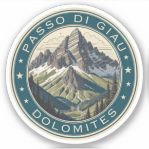 Adesivo passo di Giau - passagem de Giau nas montanhas ita