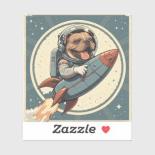 Adesivo Passo do foguete Astronauta Inglês - Retroespacial
