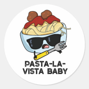 Adesivo Pasta-la-vista Baby Engraçado Comida Massacre
