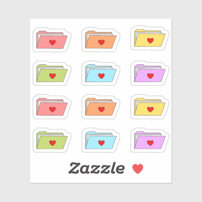 Adesivo Pastas de Arquivos Planejador de Arquivos do Offic (Folha)