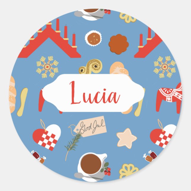 Adesivo Pastas de Natal escandinavas/suecas design (Frente)