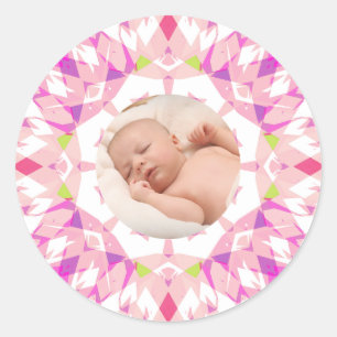 Adesivo Pastéis Rosa Bonito Suave Personalizado Foto Dia d