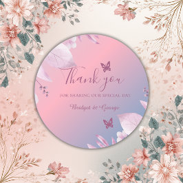 Adesivo Pastel cherry flor sakura obrigado de casamento vo