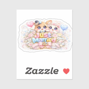 Adesivo Pastel de Animais Casais Kawaii Fofos Recé