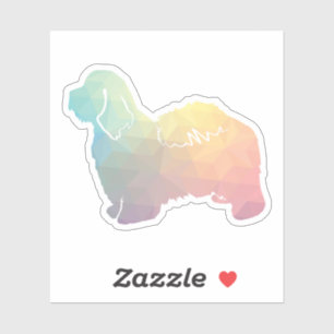 Adesivo Pastel de Geo Silhouette de Criação de Cachorro Ha