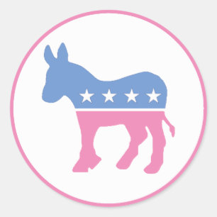 Adesivo Pastel Democratic Donkey