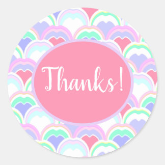 Adesivo Pastel divertido Padrão de penas de abstrato pavão