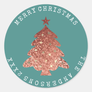 Adesivo Pastel Dourado cor-de-rosa da cerceta da árvore d