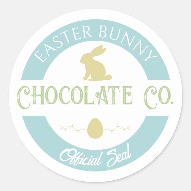 Adesivo Pastel Easter Bunny Chocolate (Frente)