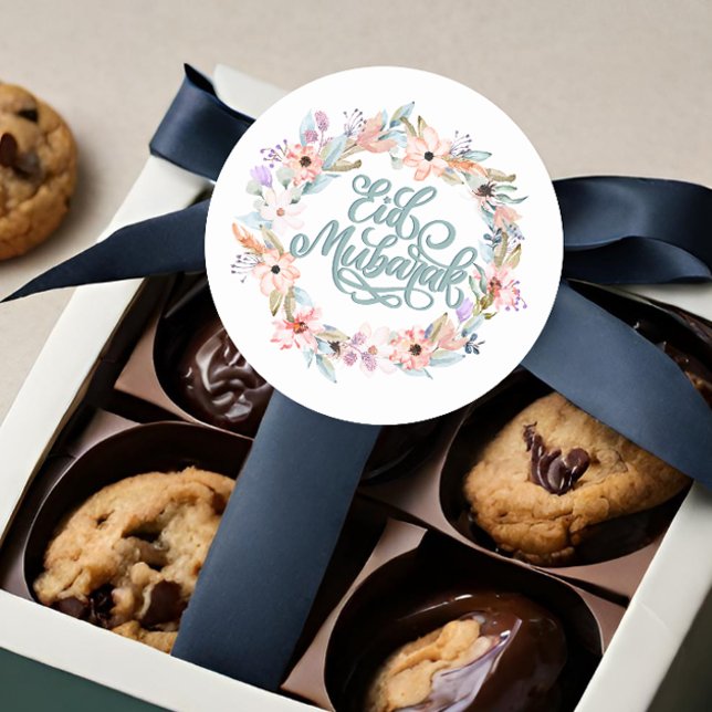 Adesivo Pastel Floral Eid Mubarak Stickers (Criador carregado)