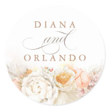 Pastel Floral Pampas Grass Casamento