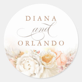 Adesivo Pastel Floral Pampas Grass Casamento