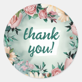 Adesivo Pastel Flower Elegance: Casamento Floral Verde Sag