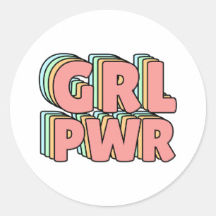 Adesivo Pastel GRL PWR