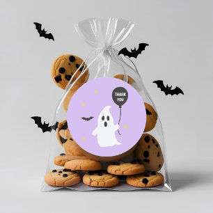Adesivo Pastel Halloween Ghost Obrigado