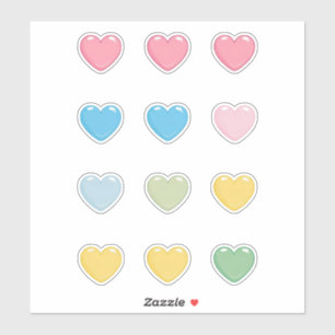 Adesivo Pastel Hearts