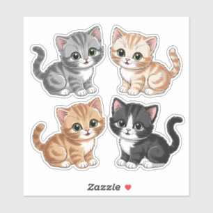 Adesivo Pastel Kittens e Tempo de Reprodução Encantador