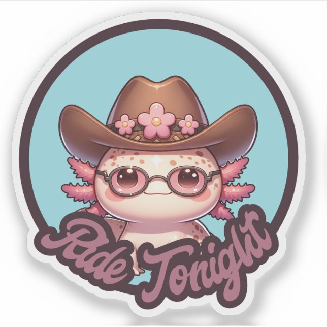 Adesivo Pastel-macaco Axolotls Novas Designs Ruas de vinil (Frente)