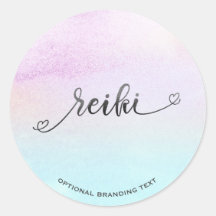 *~* Pastel Magenta Turquoise Black Glitter REIKI