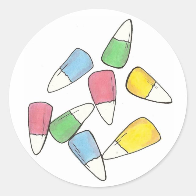 Adesivo Pastel Páscoa Candy Corn Candies (Frente)