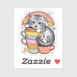 Adesivo Pastel Paws & Rainbow Sips