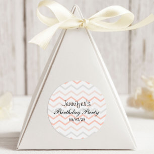 Adesivo Pastel Peach e Cinza Zag