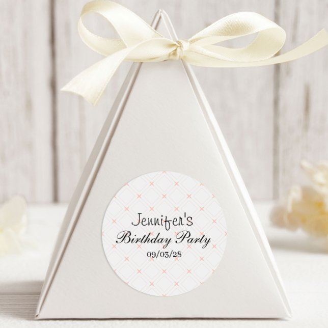 Adesivo Pastel Peach e Creme Geométrico (Criador carregado)