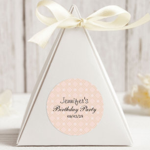 Adesivo Pastel Peach e Geométrico Dourado