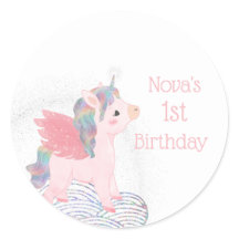 Pastel Rainbow Unicorn Stickers