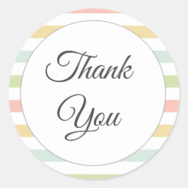 Adesivo Pastel striped, obrigado colorido