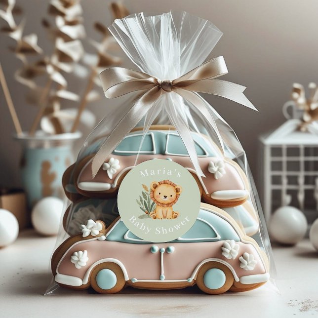 Adesivo Pastel Tropical chá de fraldas Selle Safari Animai (Criador carregado)