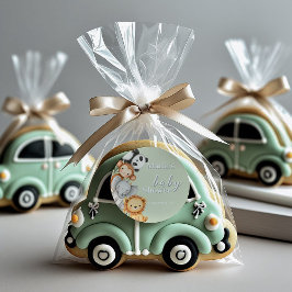 Adesivo Pastel Tropical Chá de fraldas Selle Safari Animai