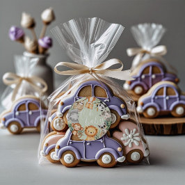 Adesivo Pastel Tropical chá de fraldas Selle Safari Animai