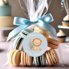 Adesivo Pastel Tropical chá de fraldas Selle Safari Animai