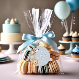 Adesivo Pastel Tropical Chá de fraldas Selle Safari Animai