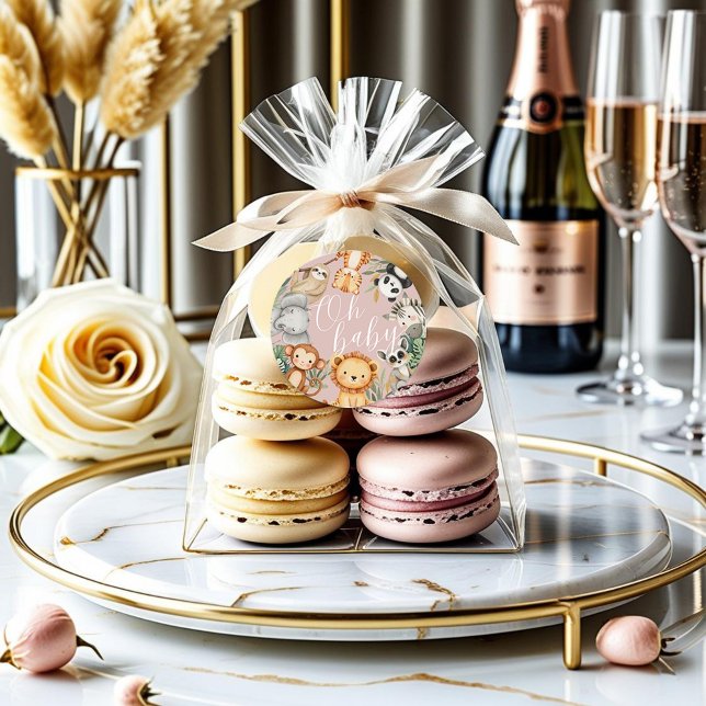 Adesivo Pastel Tropical chá de fraldas Selle Safari Animai (Criador carregado)