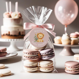 Adesivo Pastel Tropical chá de fraldas Selle Safari Animai