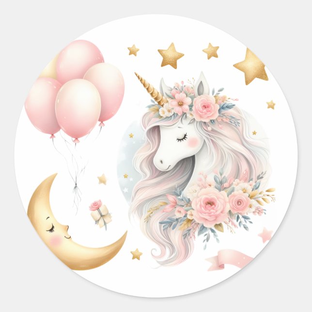 Adesivo Pastel Unicorn (Frente)