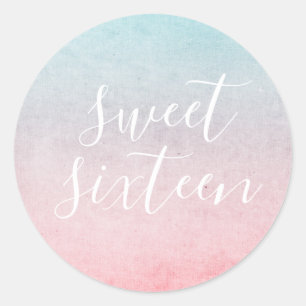 Adesivo Pastel Watercolor Elegant Sweet Six Aqua